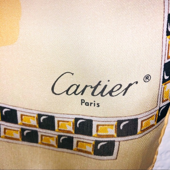 Authentic Cartier 100% Silk Scarf - Picture 9 of 14